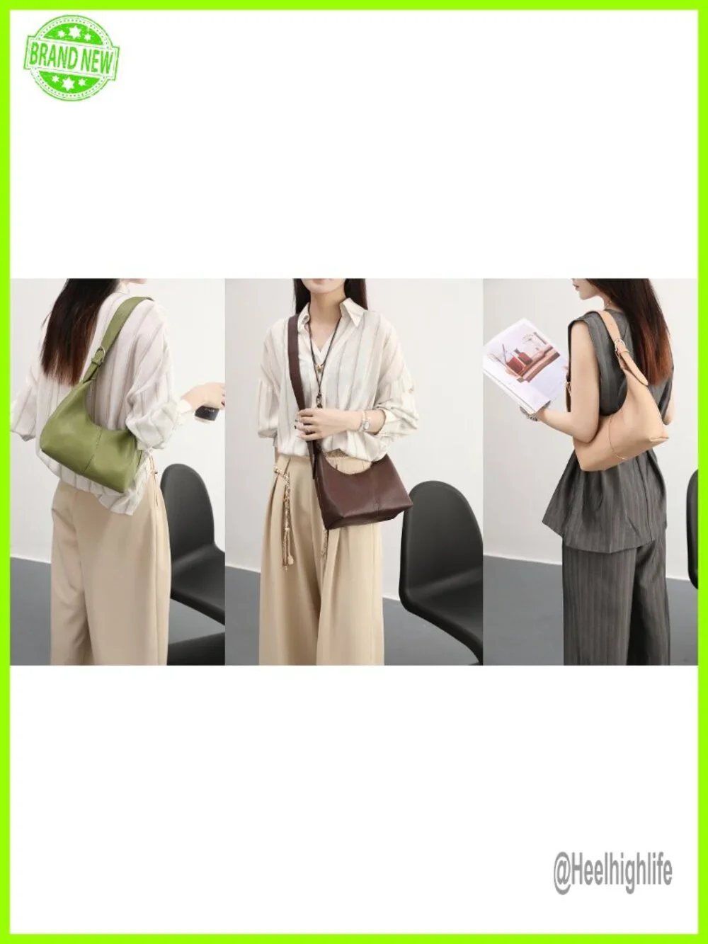Soft Vegan Leather Crescent Hobo Shoulder Bag Crossbody Purse